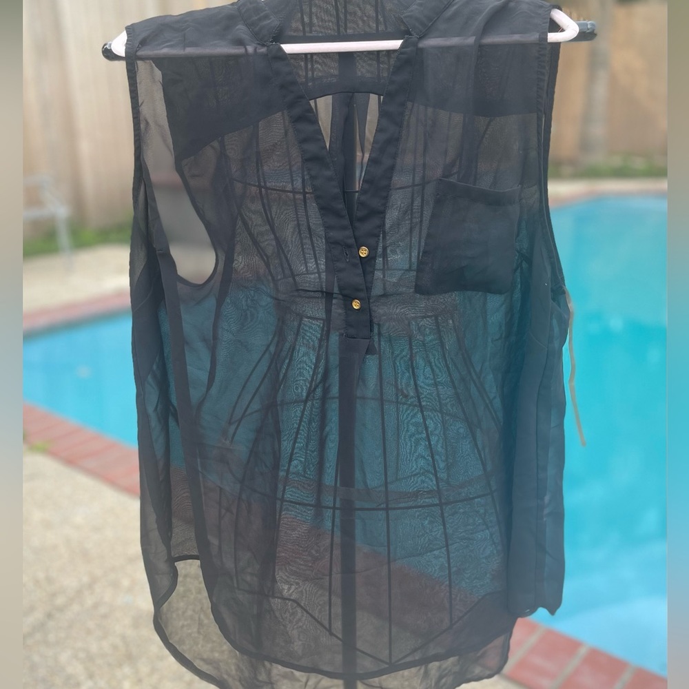 Sheer sleeveless top